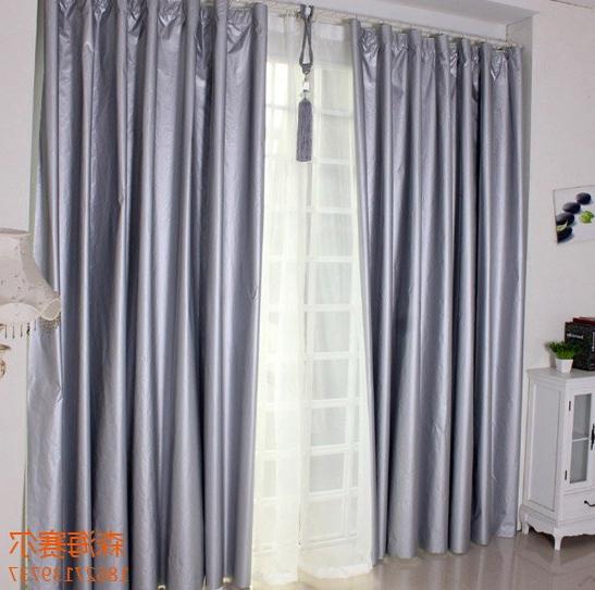 Polyester double-sided silver high blackout office curtain